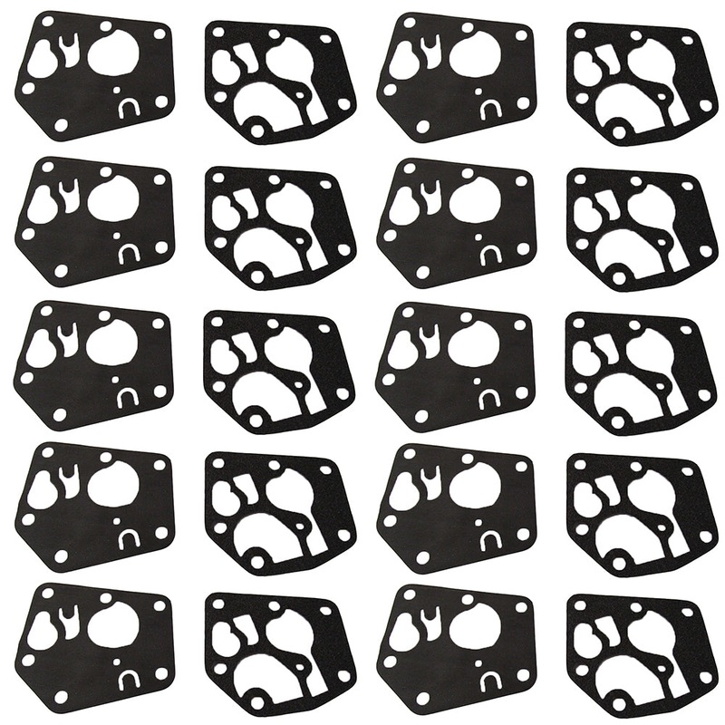 10 Pack Diaphragm & Gasket Set Fits B&S 495770, 7721, 795083, 520175
