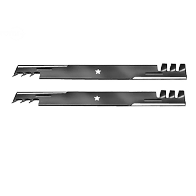 2 Toothed Blades Fits Husqvarna YTH21K46 Fits Poulan Fits AYP Fits Roper 46"