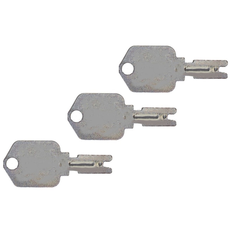 3 Forklift Key Clark Yale Daewoo Gradall JLG Hyster Crown Komatsu Fits CATerpill