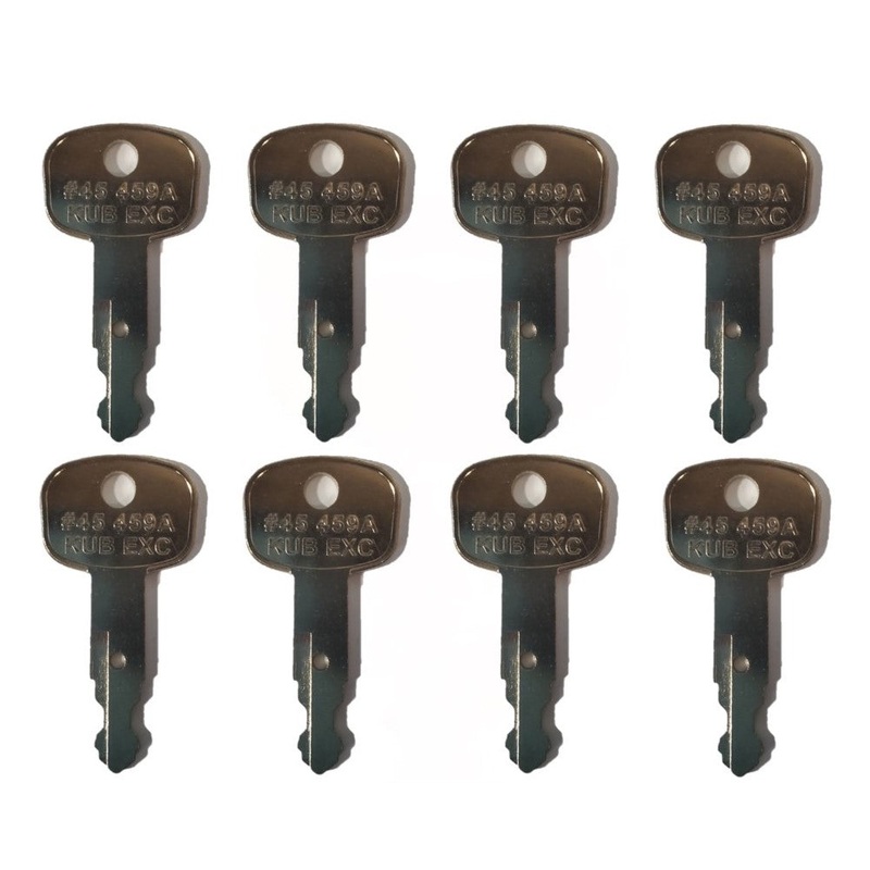 8 pcs 459A Keys Ignition Key Fits Kubota Style M Series Construction Equipment