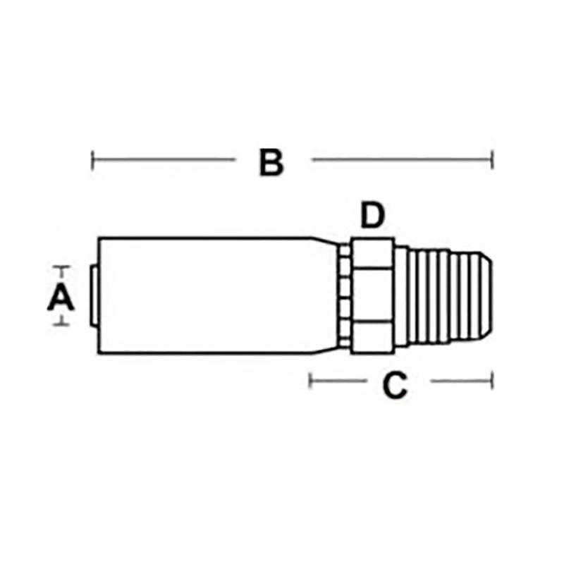 MP-04-06 Pack of 10 Male Rigid NPTF Crimp Fittings fit HC Series Tractor Models