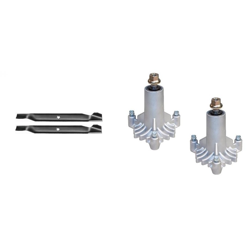 130794 134149 Two Mower Blades & 2 Spindles Fits Craftsman Tractor Mower Decks