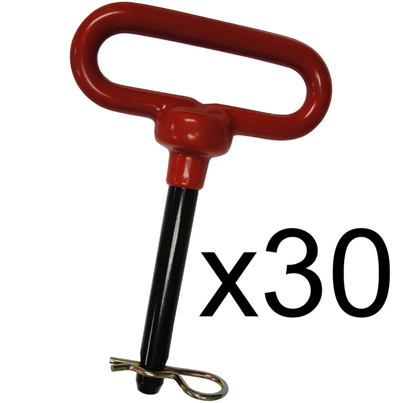 B504050 P700511 (30) Red Head Hitch Pin Pins 1/2" Dia 6-5/8" Long 3-5/8" Usable