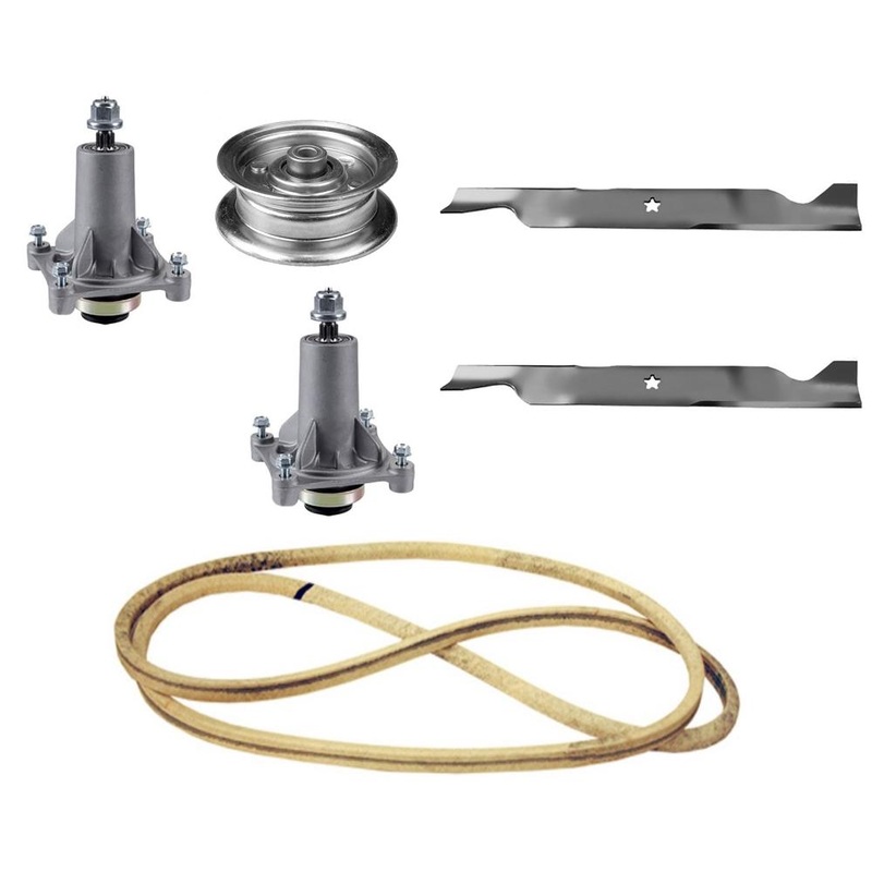 Deck Rebuild Kit Fits AYP Mowers - Blades-Spindles-Pulley-Belt