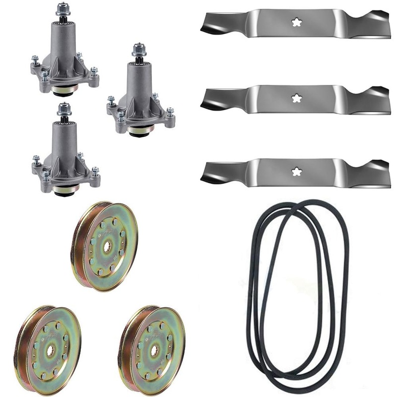 Rebuild Kit Fits Husqvarna GTH 2254 XPA 54" Mower Deck Spindle Blades Belt Pulle