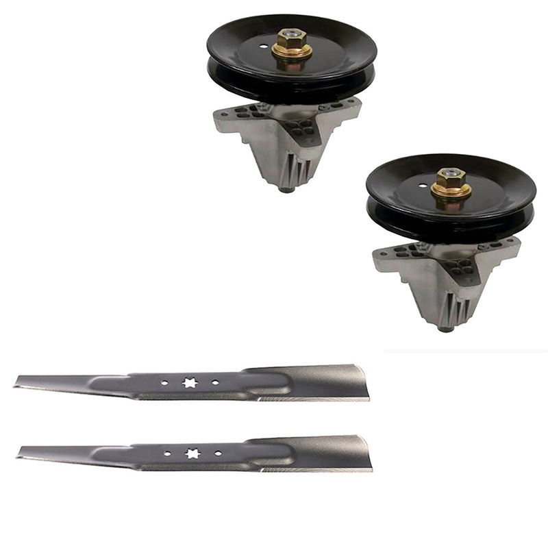 Two (2) Spindles and Blades Fits Cub Cadet, Fits MTD, Fits Craftsman 42" Decks
