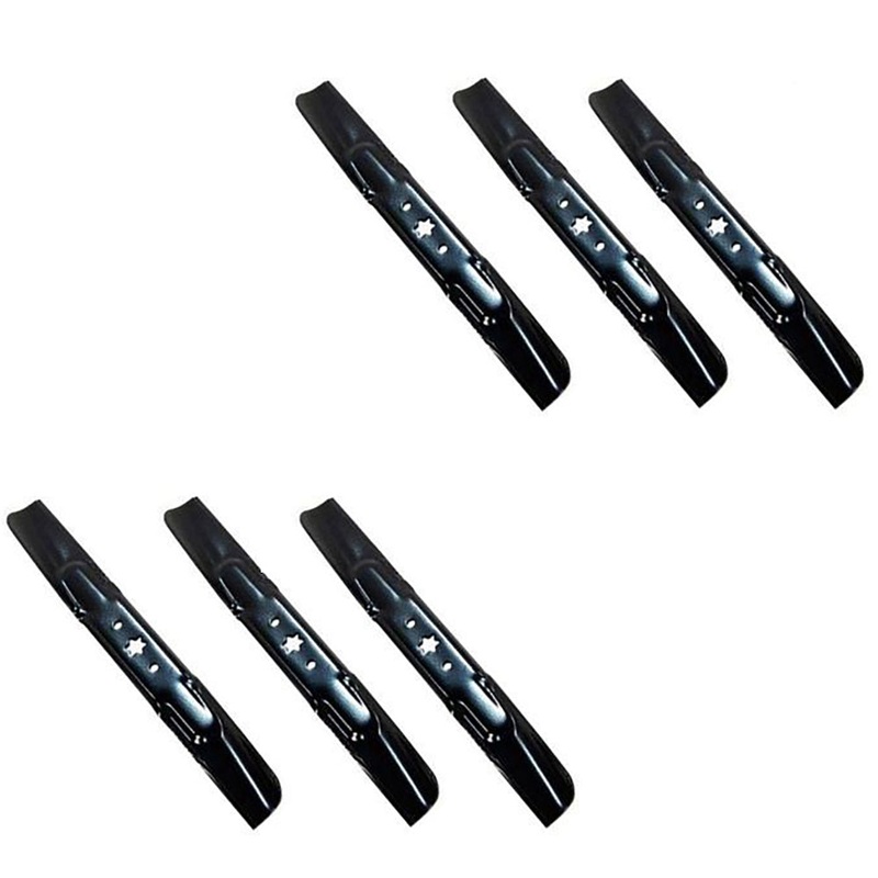 (6) Lawn Mower Blades 18-5/8" X 6 Point Star Fits Cub Cadet Mowers w/ 54" Deck