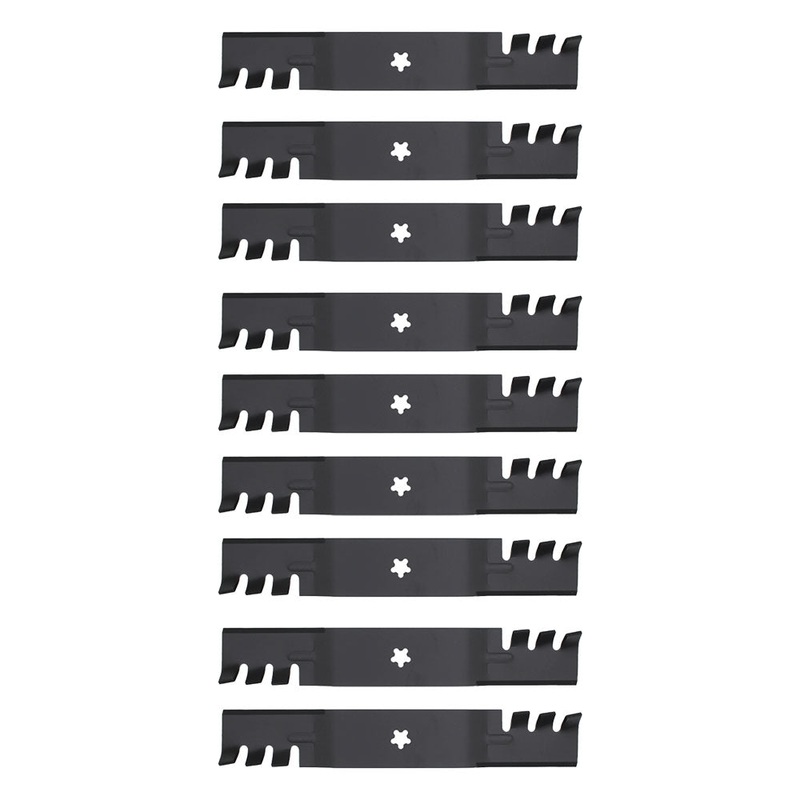 9 Toothed Mulching Mower Blades Fits Husqvarna 532187255 532187256 54" Deck