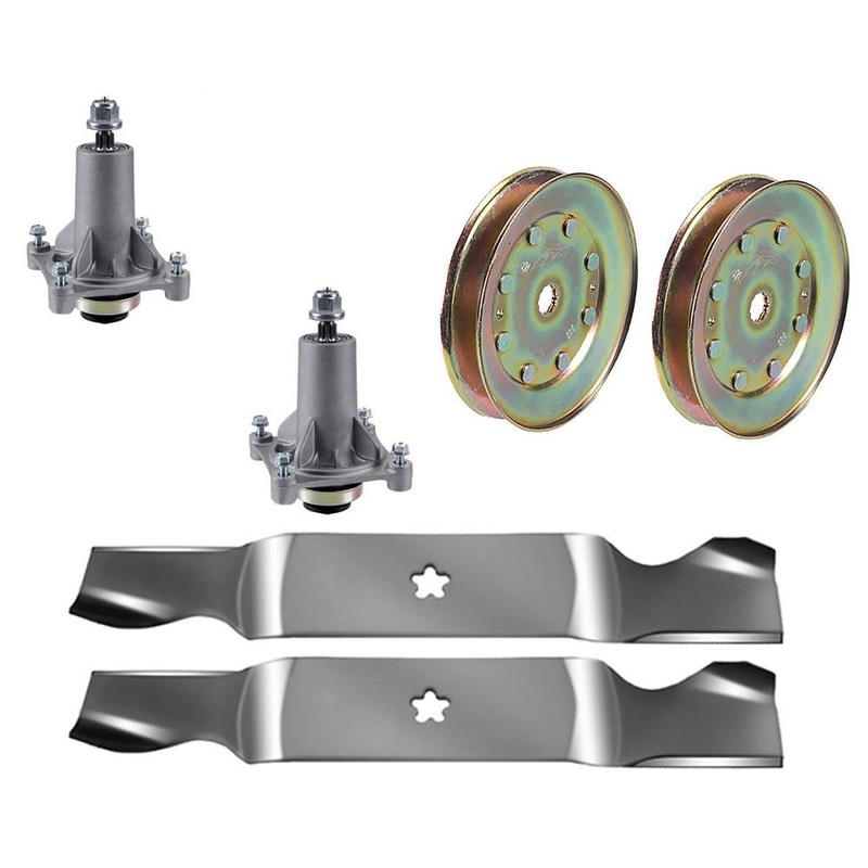 Deck Rebuild Kit Fits Sears 42" Deck Lawn Mowers - Blades-Pulleys-Spindles