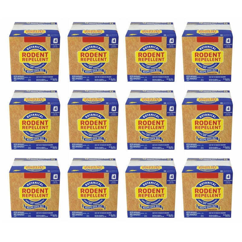 12 Pack 4 Pouch Boxes Fresh Cab Botanical Mouse Rodent Control Repellent