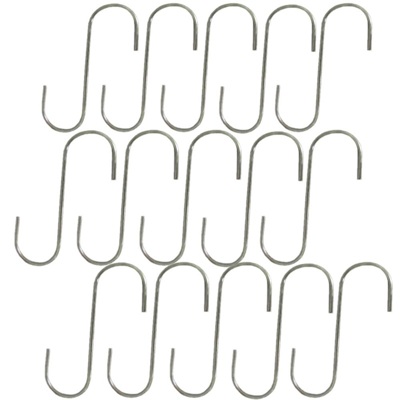 (15) 5" Steel S-Hooks For Various Household and Yard & Garden Applications