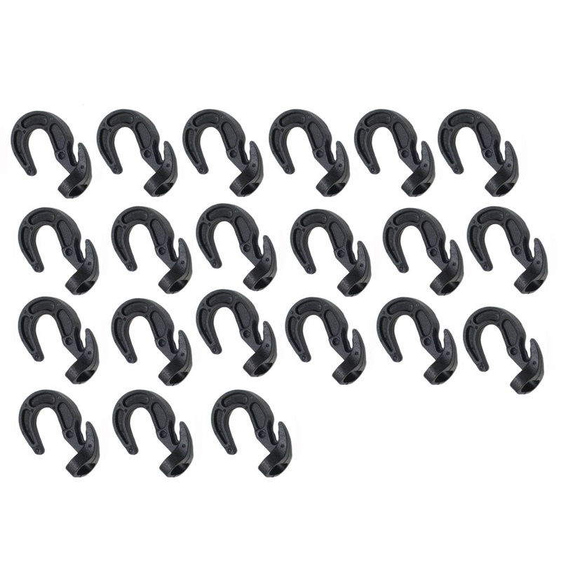 20 Shock Cord Hooks Adjustable for Rubber Rope Bungee Bungie Tarp Boat Cover