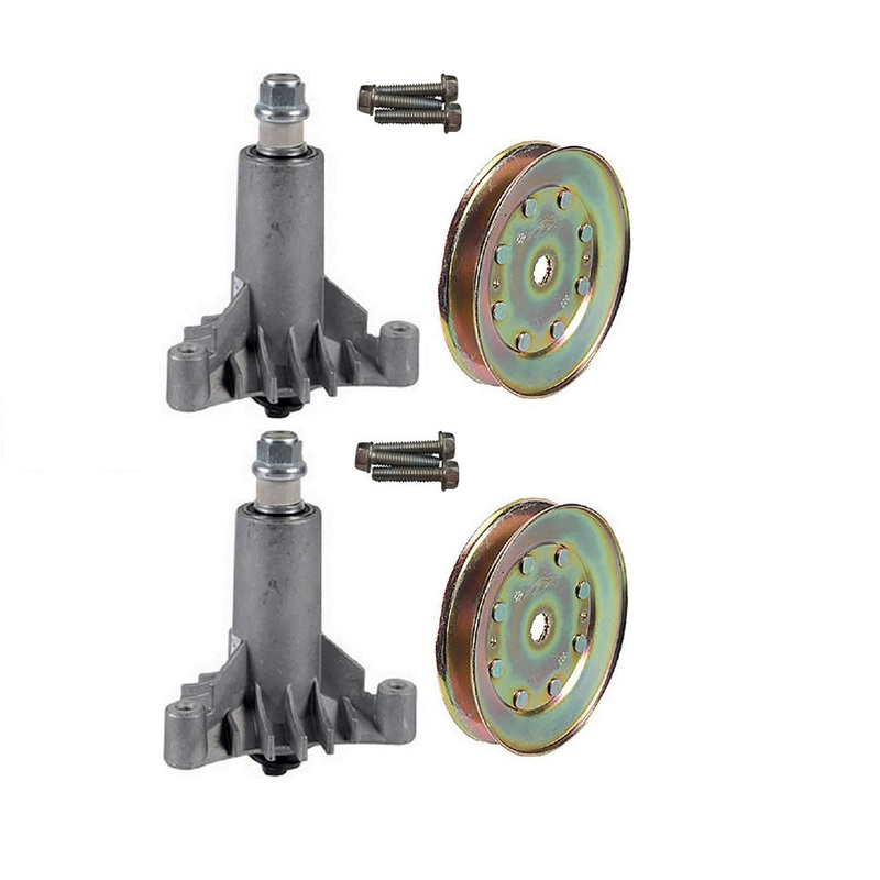 2PK Blade Spindle W/ Pulley for AYP Fits Husqvarna 532130794 130794 128285 13764