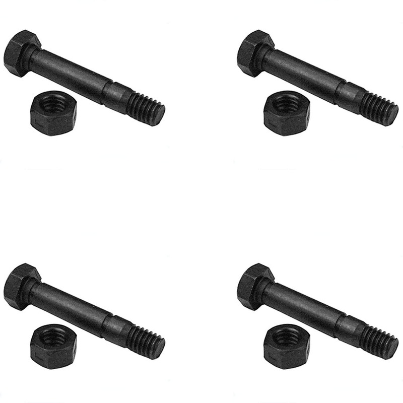 4 Pack Shear Pin Bolt & Lock Nut fits Ariens 52100100 w/ 2" x 5/16" Thread Size