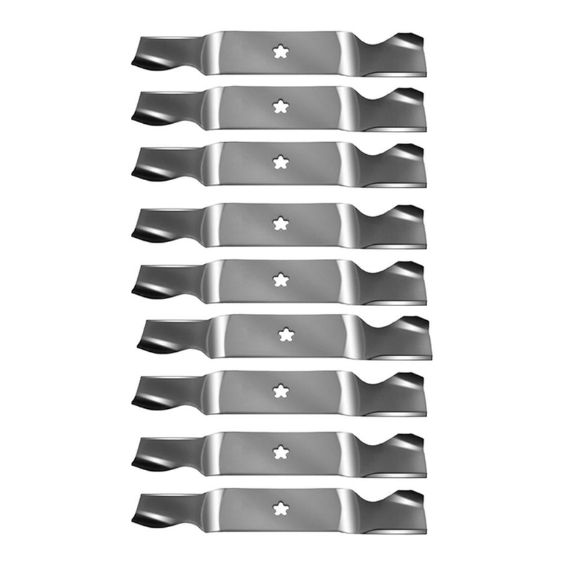 9 Notched Mower Blades for AYP Roper Fits Husqvarna 187254 187256 532187256 54"