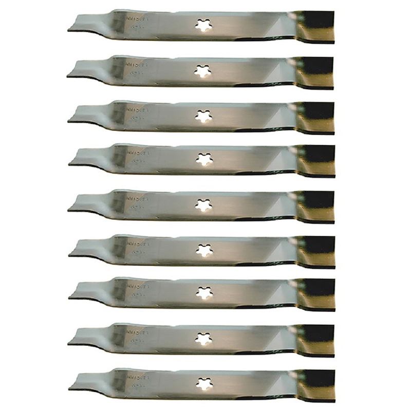 9 PK Mulching 5 Point Star Mower Blades 15.5" fits Craftsman 46" Cut Deck 152443