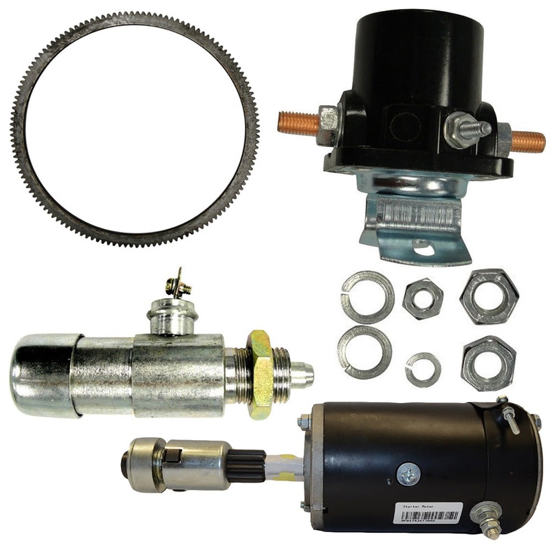 Kit - 8N11001R Starter 8N11450 Solenoid 8N11500 Switch 9N6384 Ring Fits Ford 8N