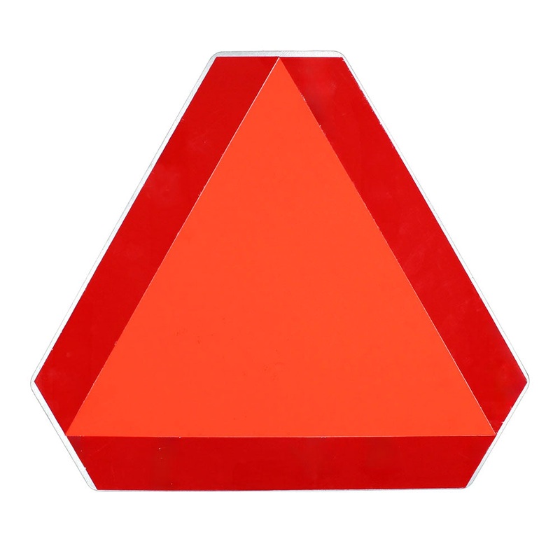SMV Slow Moving Vehicle Sign on Aluminum Backing
