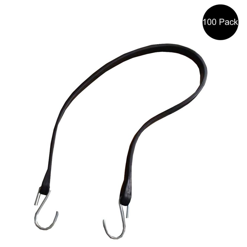 100 31" Natural Rubber HD Tarp Straps Flatbed Truck Trailer Tie Down Bungee