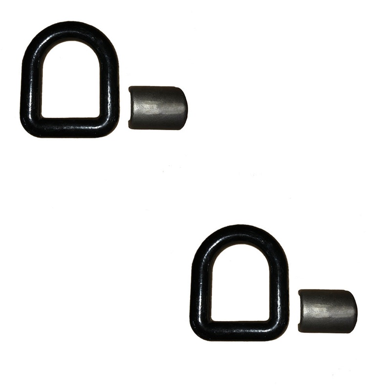 (2) 1" Forged Weld on D Ring Truck Trailer Tie Down Chain Hook Recovery