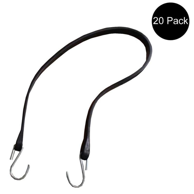 20 31" HD Rubber Tarp Strap Bungee Cord Tarp Tie Down Flatbed Truck Trailer