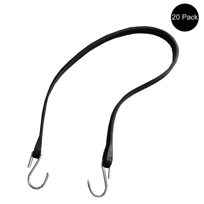 20 41" Heavy Duty Natural Rubber Tarp Strap Tarp Tie Downs Straps & Bungees
