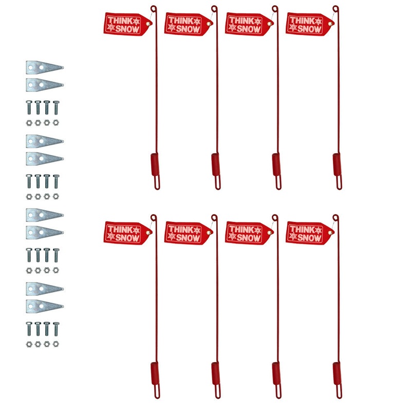(4) 24" SNOW PLOW BLADE MARKER GUIDES w/ Flags for Western 59700 410007 SNP7900