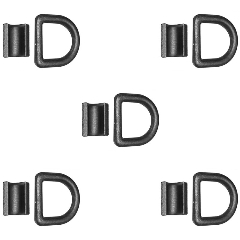 (5) 1/2" Black Forged Bolt Weld On D Ring Trailers Cargo Haulers ATV Carriers