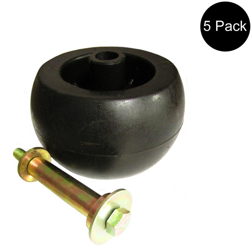 (5) Anti Scalp Plastic Deck Wheel w/ Hardware Fits Exmark Mower 103-3168 103-405