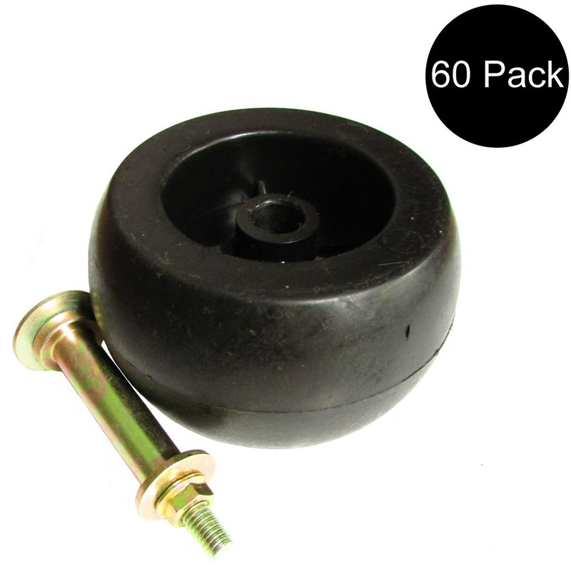 60 Anti Scalp Deck Wheel Roller with Hardware for 103-3168 103-4051 Fits Exmark