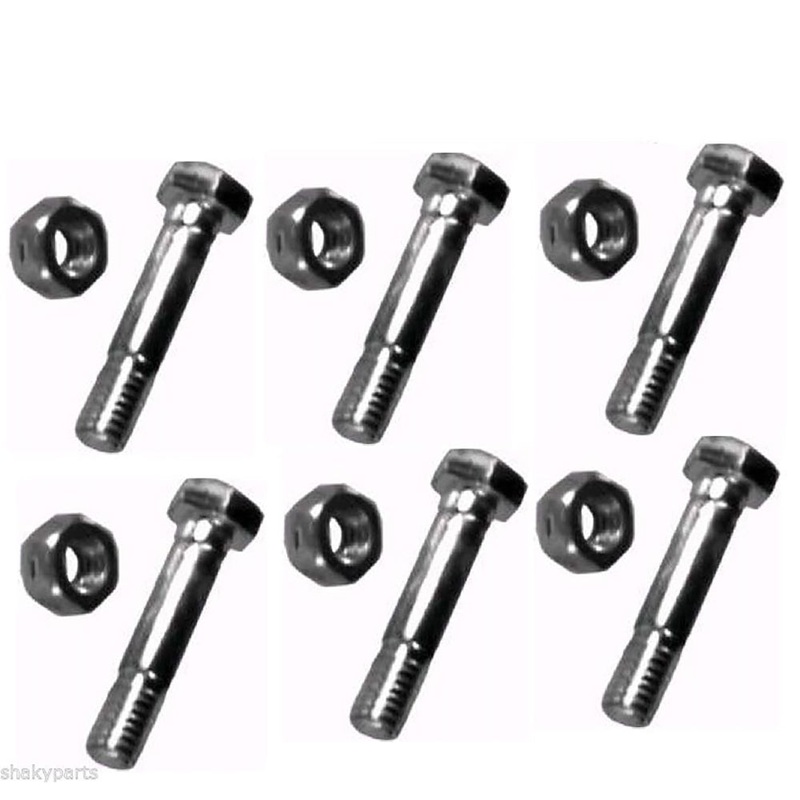 8627 6 Pack Fits Rotary Shear Pins & Nuts Fits MTD 710-0890 910-0890