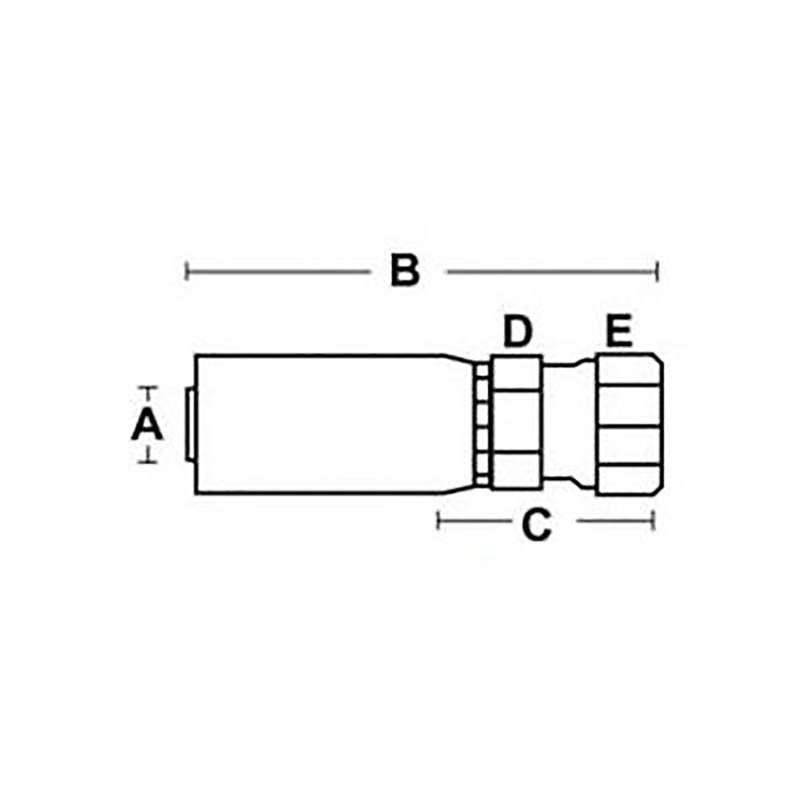 FJX-08-10 Universal Pack of 10 Fem. JIC 37 Swivel Straight Crimp Couplings