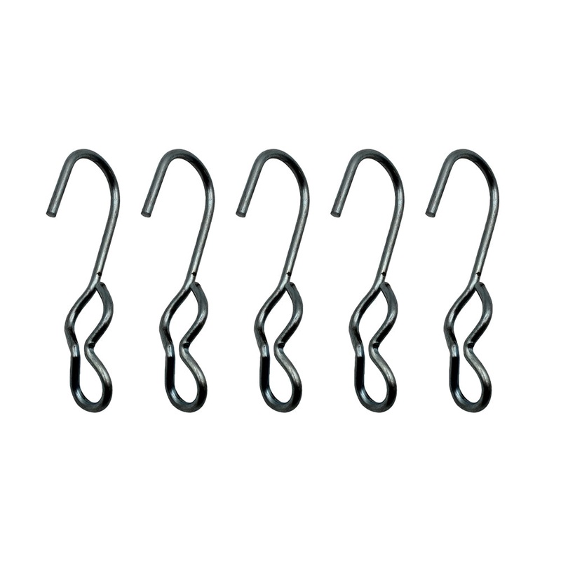 S J Hooks 5 Piece Set Steel Construction for Rope Shock Cord Bungee Cord