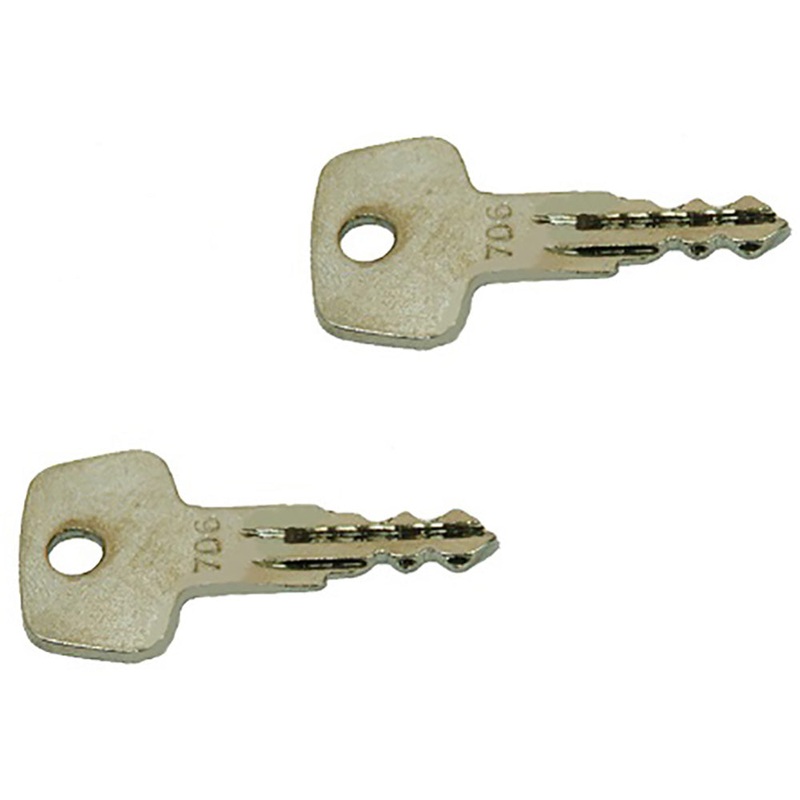 (2) Fuel Cap Lock Keys # 706 fits Several Liebherr Heavy Equipment