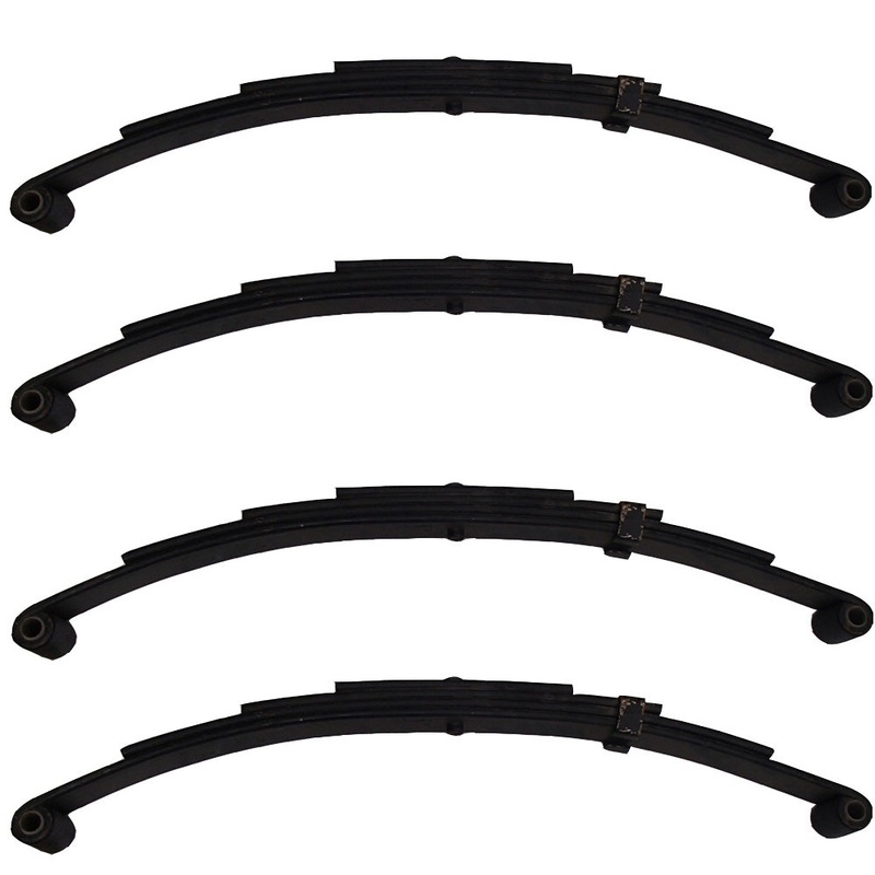 (4) Trailer Double Eye Leaf Springs (2 Pair) 25-1/4" 4-Leaf Rated at 3,500 lbs