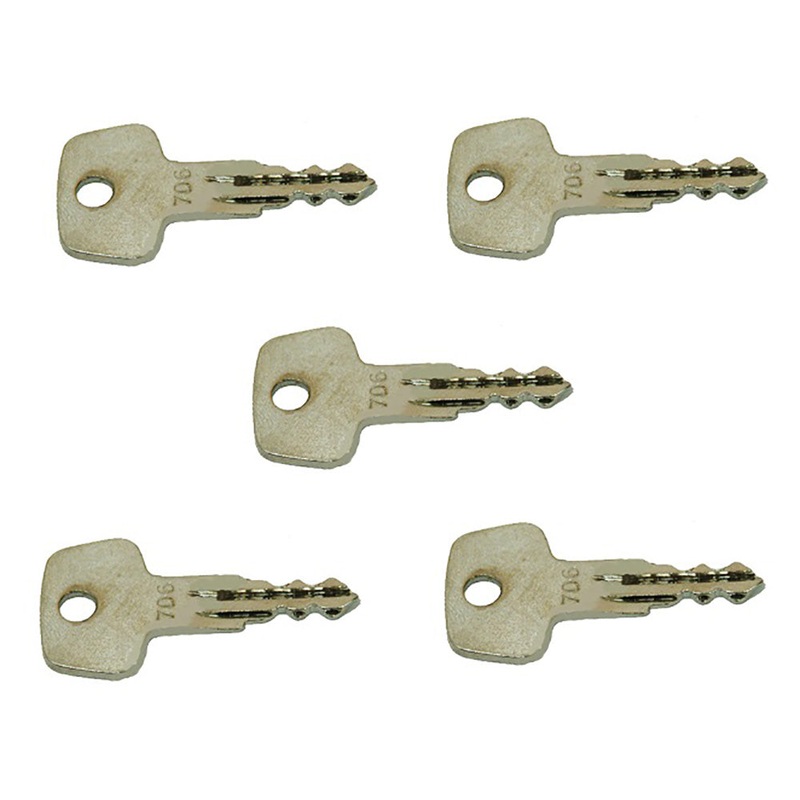 (5) Fuel Cap Lock Key Set 706 for Liebherr Heavy Equipment