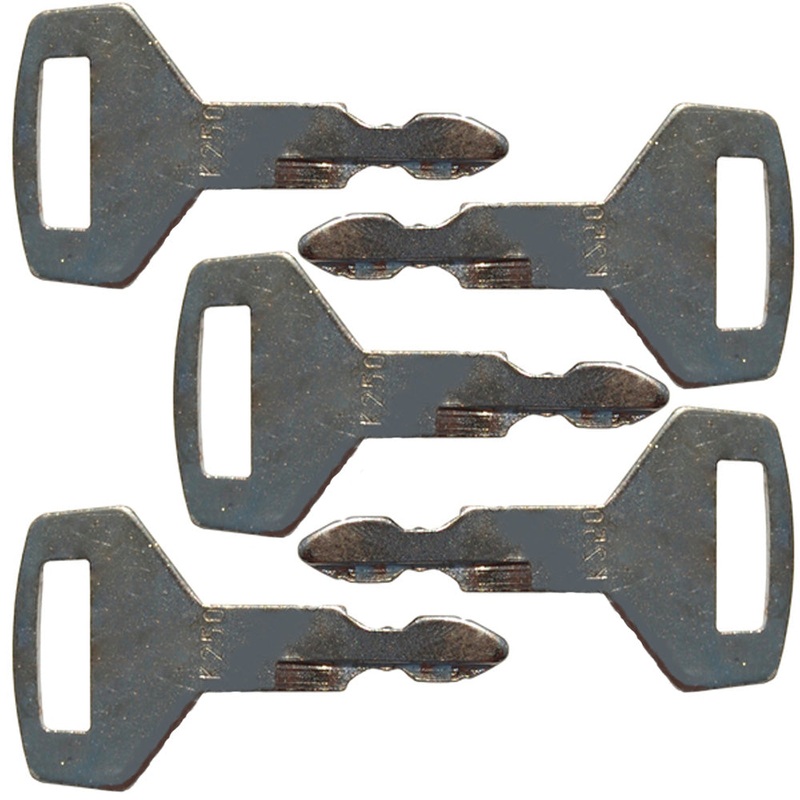 5 Ignition Keys for Kobelco Fits Kawasaki for MDI-Yutani Fits New Holland Fits C