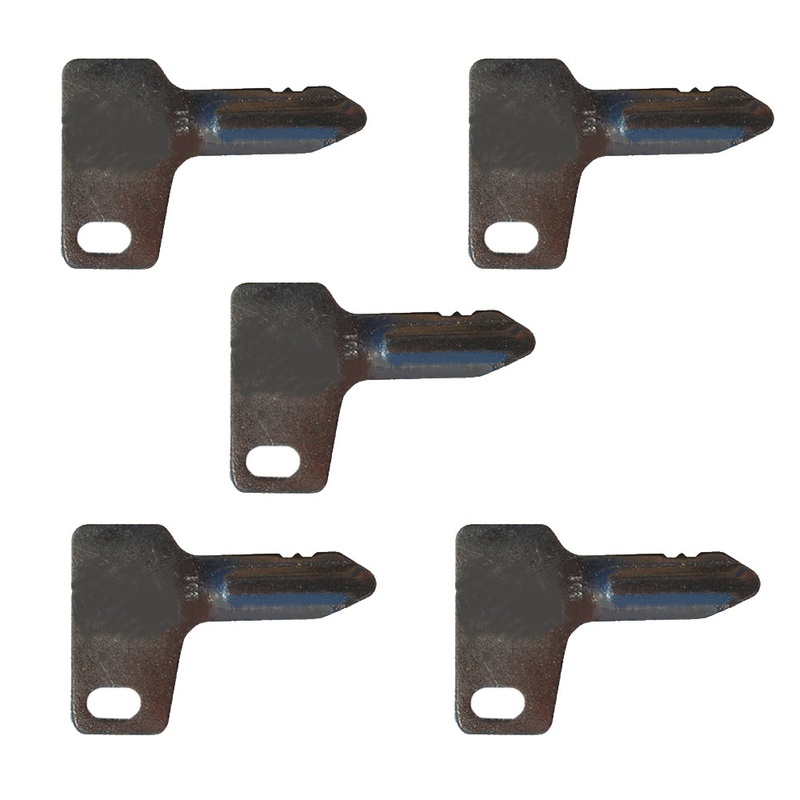 (5) Keys Fit Yanmar Fits Kubota Mini-Excavator Takeuchi Fits John Deere Ind RG60