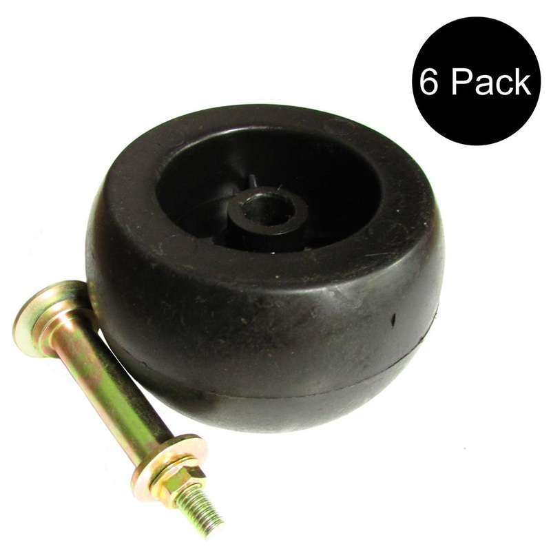 (6 pack) Deck Roller Wheels Fits Exmark Zero Turn Mower Lazer Z 103-3168