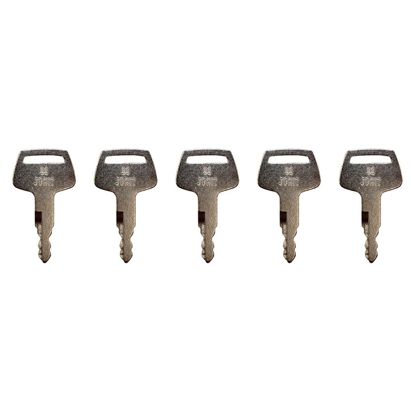 Set of (5) H800 Keys Fits John Deere/Hitachi Excavators & Fits Case Dozer Fiat F