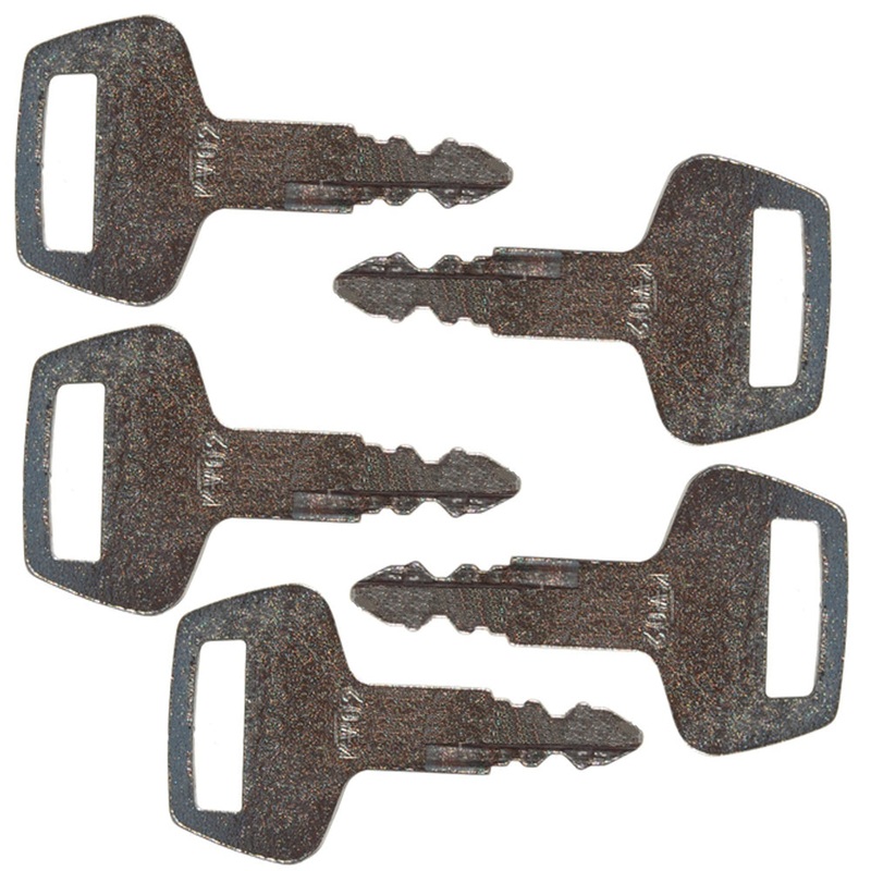 Set of (5) KV02 Ignition Start Starter Key for Kato Heavy Construction Equipment