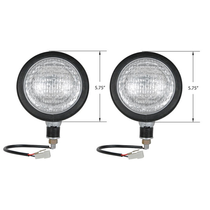 12V Steel Body Headlight Pair 55Watt Fits FARMALL 706 756 806 856 1206 1256 1456