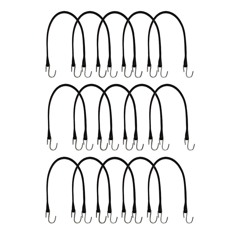 15 Pk 21" Natural Rubber Bungee Strap for Truck & Trailer Tie Down - Tire Chains