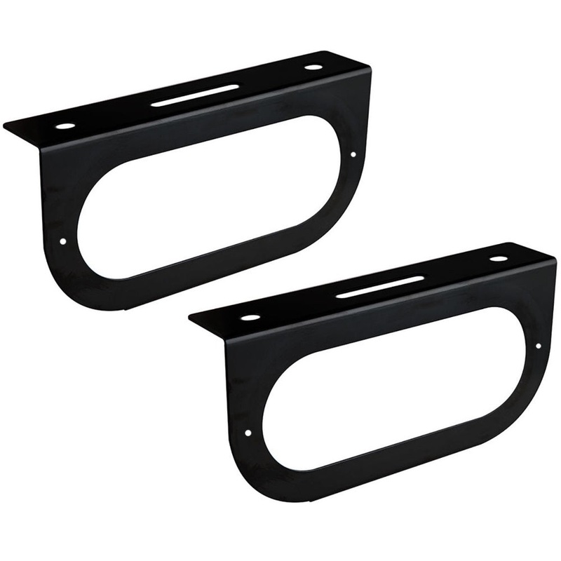 (2) 6" Inch Oval Brake Light Mounting Brackets RV Trailer