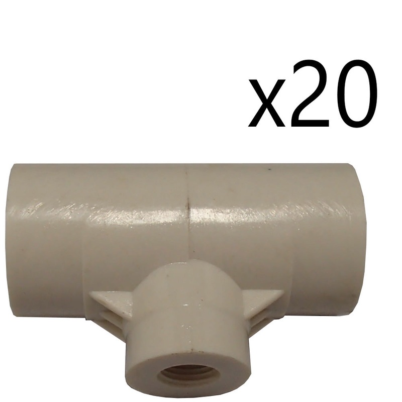 (20) 1/2" PVC Fittings for Waterer Cups or Nipples for Chicken/Poultry