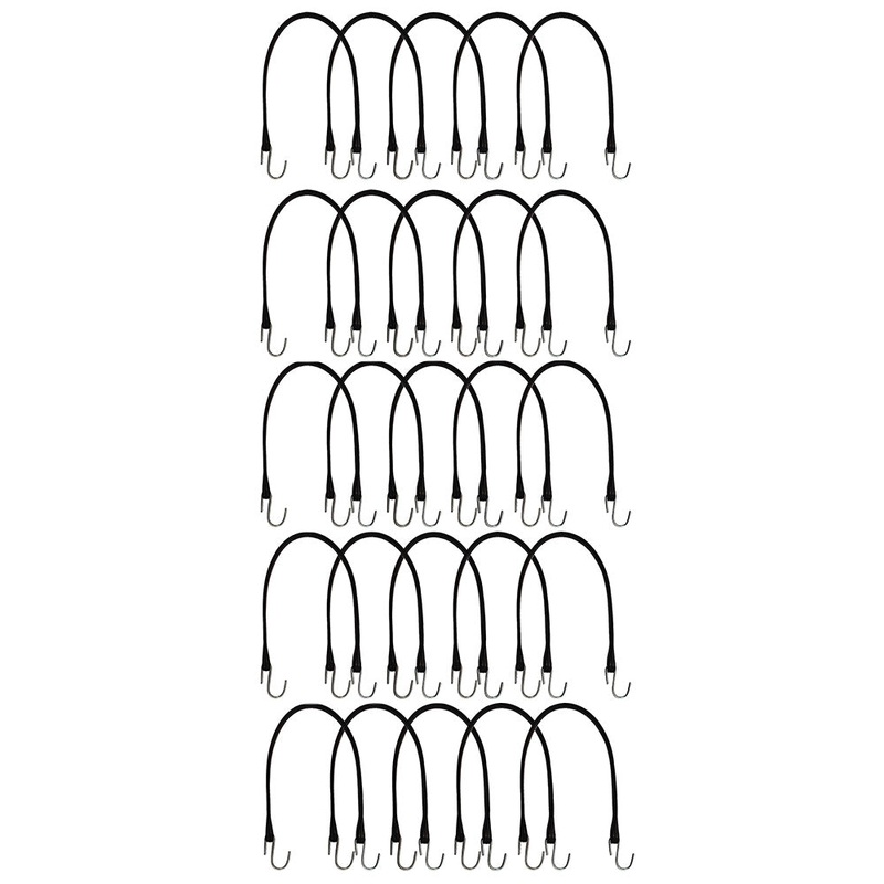 25 Pk 21" Natural Rubber Bungee Strap for Truck & Trailer Tie Down - Tire Chains