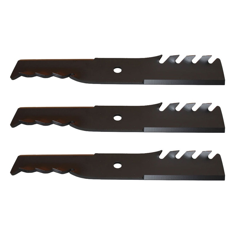 (3) HD Mulching Toothed Blades 48" Deck Fits Exmark Zero Turn Lazer Z 103-6583-S