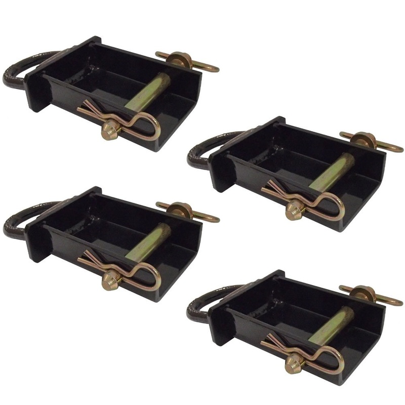 4 Removable Stake Pocket D-Rings for Flatbed & Utility Trailers with Pockets