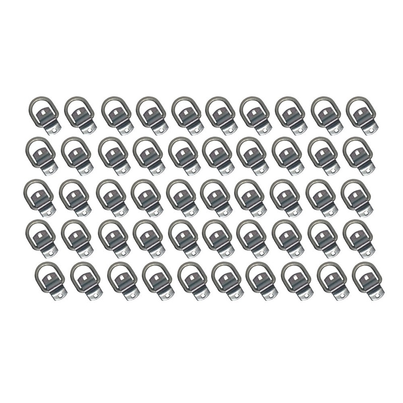 (50)- Bolt-on 1/2" D Rings Flatbed Truck Trailer Rope Tie Down Strap D-Ring