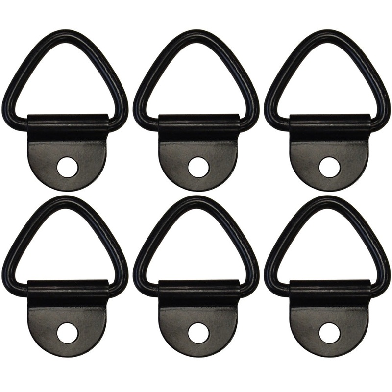 (6) D-Ring 1/4" Steel ATV Truck Trailer Motorcycle 2400# Chain Rope Tie Down